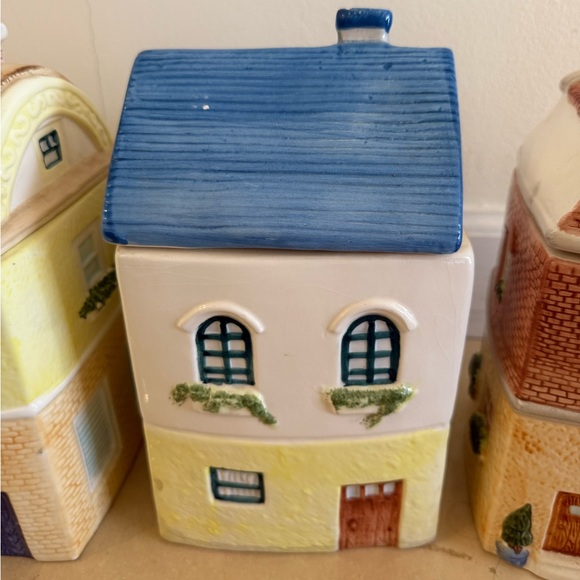 Vintage Village SET OF 4 Dry Good Jars - Picture 2 of 15